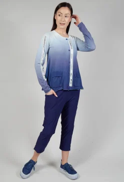 Rundholz Black Label Cardigans^Ombre Knitted Cardigan in Azur Print