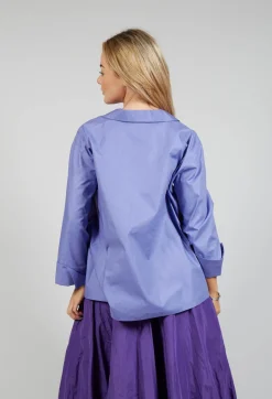 Bize Shirts & Blouses^Open Collar Shirt in Purple