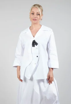 Bize Shirts & Blouses^Open Collar Shirt in White