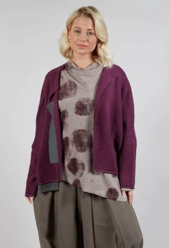 Moyuru Cardigans^Open Front Cardigan in Purple