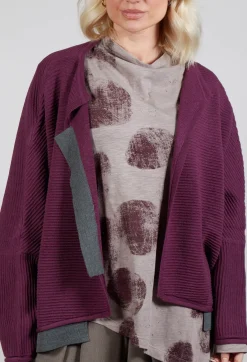 Moyuru Cardigans^Open Front Cardigan in Purple