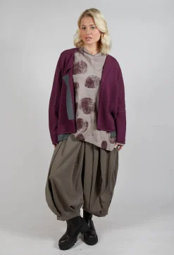 Moyuru Cardigans^Open Front Cardigan in Purple