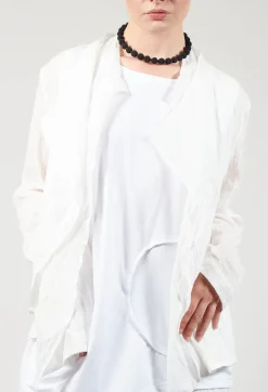 Moyuru Jackets^Open Front Jacket in White