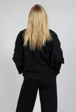 Bread and Butter Cardigans^Open Knit Cardigan in  Black