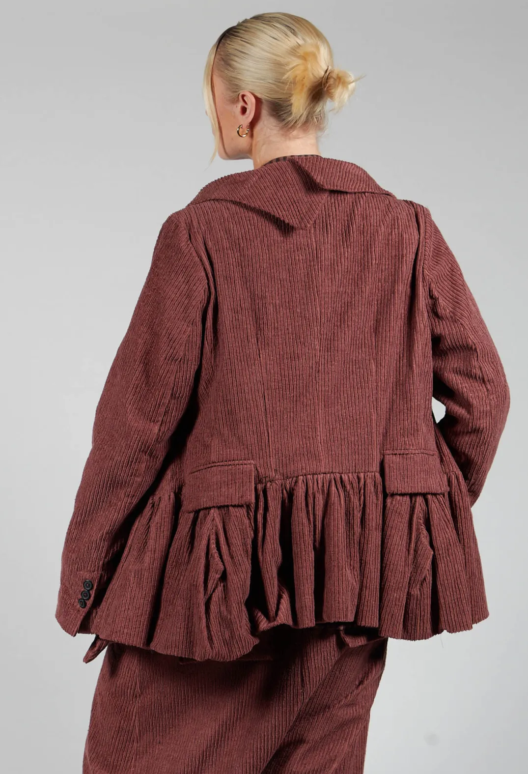Rundholz Mainline Jackets^Open Peplum Jacket in Rust