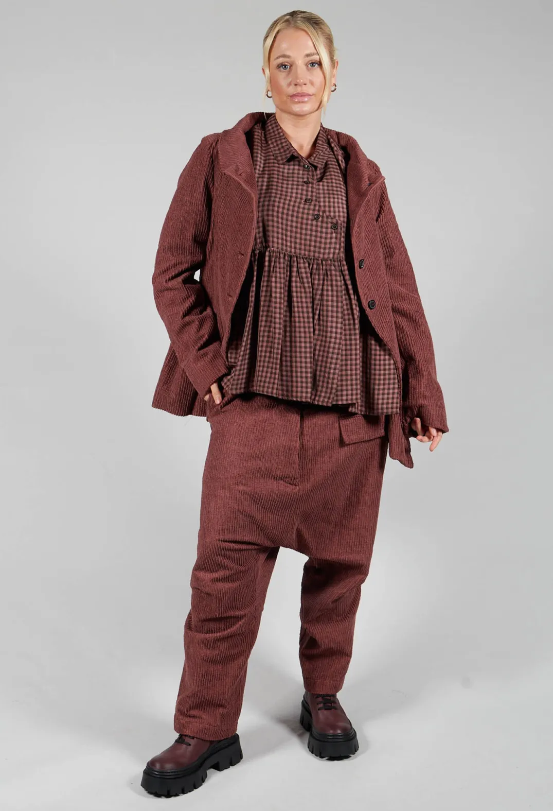 Rundholz Mainline Jackets^Open Peplum Jacket in Rust