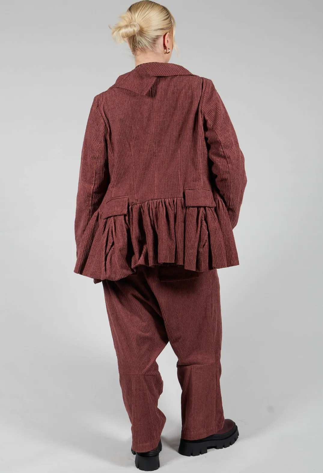 Rundholz Mainline Jackets^Open Peplum Jacket in Rust