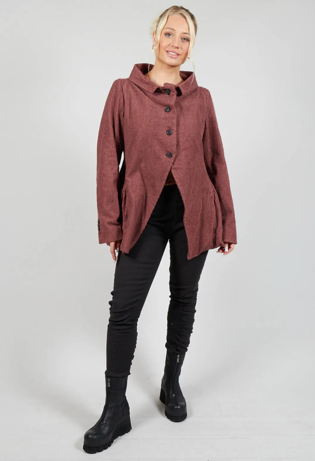 Rundholz Mainline Jackets^Open Peplum Jacket in Rust
