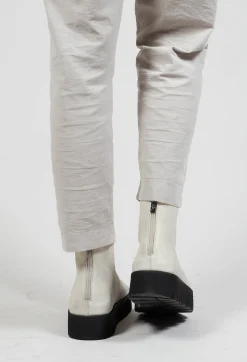Lofina Boots^Open Toe Cut Out Boots in Gasoline Greige