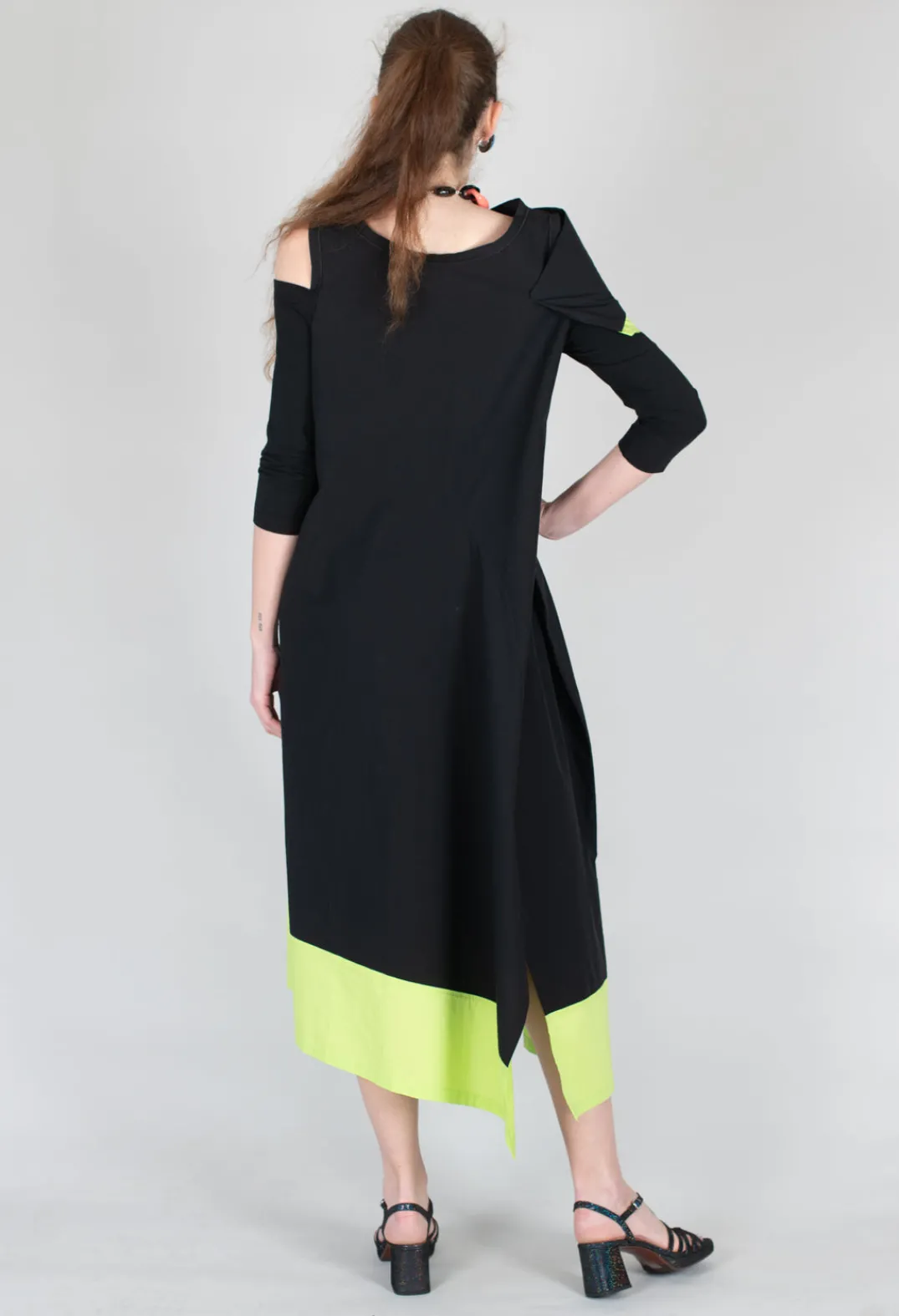 Xenia Design Dresses^OPLI Dress in Black Light Green
