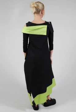 Xenia Design Dresses^OPLI Dress in Black Light Green