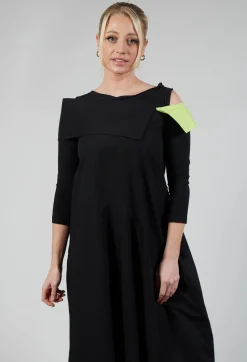 Xenia Design Dresses^OPLI Dress in Black Light Green