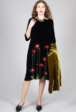 Bianco Levrin Dresses^Oriana Dress in Poppy Black