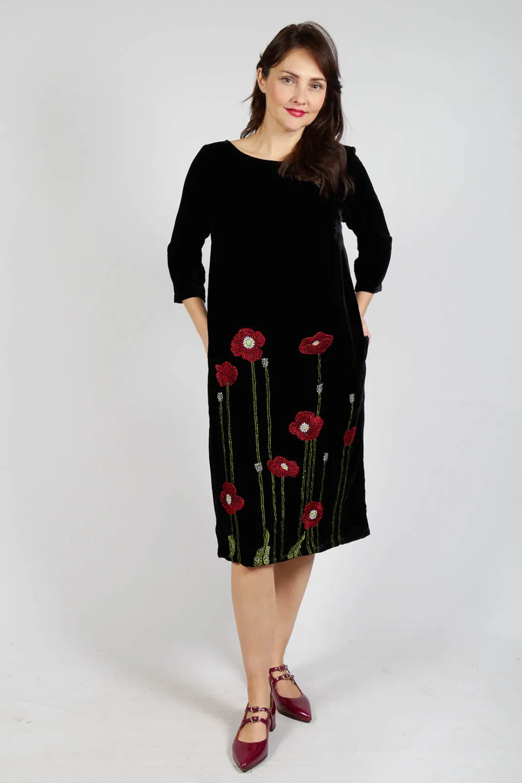 Bianco Levrin Dresses^Oriana Dress in Poppy Black
