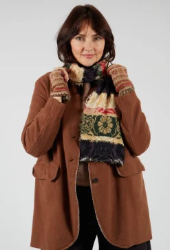 Butapana Scarves^Oriental Wool Scarf in Apricot
