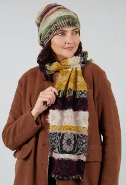Butapana Scarves^Oriental Wool Scarf in Mustard