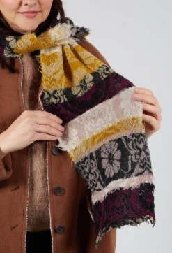 Butapana Scarves^Oriental Wool Scarf in Mustard