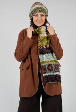Butapana Scarves^Oriental Wool Scarf in Olive