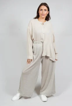 Mama B Co-ords & Suits^Ortigia Lino Trousers in Pale-Corda