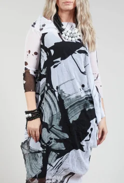 Xenia Design Dresses^OSLO Dress in Black White Colourful