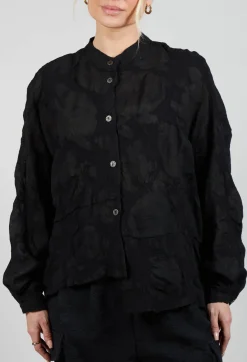 Sanctamuerte Shirts & Blouses^Over Shirt in Lana Folata Nero