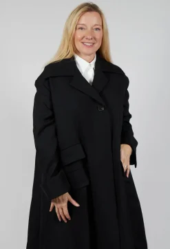 Malloni Coats^Overcoat in Degas Nero