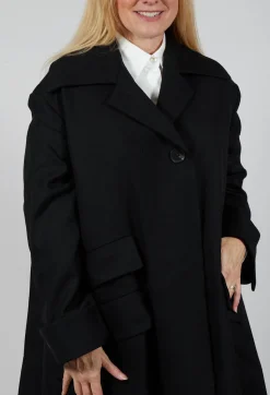 Malloni Coats^Overcoat in Degas Nero