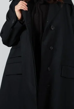 Malloni Coats^Overcoat in Degas Nero