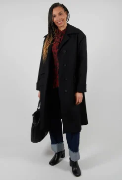 Malloni Coats^Overcoat in Degas Nero