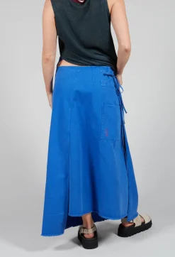 Traces of Me Skirts^Overlap Twill Skirt in Amparo Blue
