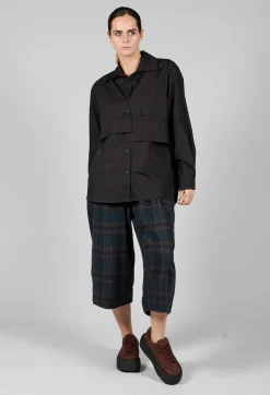 Amici Shirts & Blouses^Overlay Buttoned Long Sleeve Shirt in Black