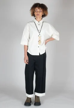 SOH Shirts & Blouses^Oversized Cotton Shirt in Milk