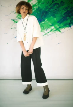 SOH Shirts & Blouses^Oversized Cotton Shirt in Milk
