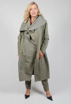 Jayko Coats^Oversized Draped Wapi Coat in Green