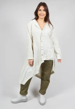 Jayko Shirts & Blouses^Oversized Hooded Istu Tunic in White Clay