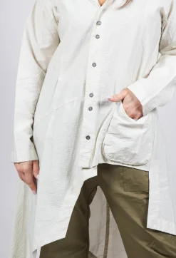 Jayko Shirts & Blouses^Oversized Hooded Istu Tunic in White Clay