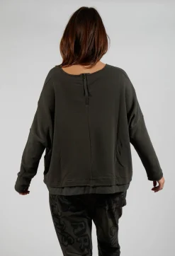 Rundholz Black Label Tops^Oversized Jersey Top with Motif in Jungle Print