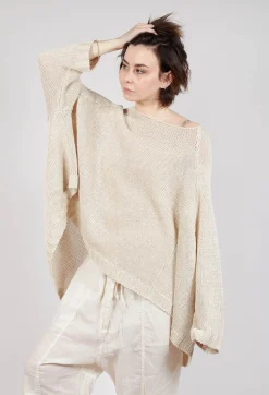 Rundholz Dip Jumpers^Oversized Knitted Jumper with Square Neckline in Greige