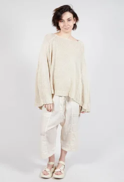 Rundholz Dip Jumpers^Oversized Knitted Jumper with Square Neckline in Greige