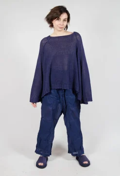 Rundholz Dip Jumpers^Oversized Knitted Jumper with Square Neckline in Ocean