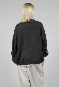 Sanctamuerte Jackets^Oversized Linen Jacket in Antrcite