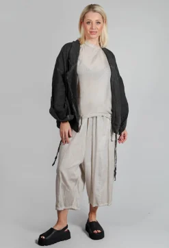Sanctamuerte Jackets^Oversized Linen Jacket in Antrcite