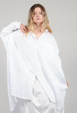 Moyuru Shirts & Blouses^Oversized Longline Shirt in White