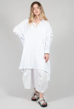 Moyuru Shirts & Blouses^Oversized Longline Shirt in White