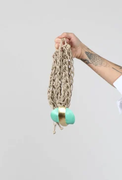 Katerina Vassou Necklaces^Oversized Necklace with Multiple Strings with Teal Pendant