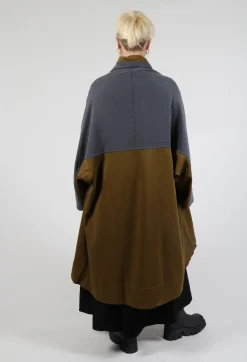 Moyuru Coats^Oversized Panel Coat in Grey