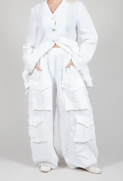 Tadashi Trousers^Oversized Pocket Trousers in White