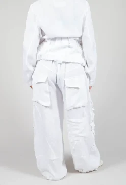 Tadashi Trousers^Oversized Pocket Trousers in White