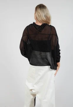 Rundholz Mainline Jumpers^Oversized Sheer Knit in Black Sparkle