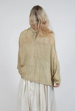 Rundholz Mainline Jumpers^Oversized Sheer Knit in Gold